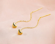 ピアス アメリカンピアス レディース アクセサリー 女性用 チェーン ハート ゴールドカラー シルバーカラー 揺れる ゆらゆら 可愛い おしゃれ 記念日 誕生日 プレゼント 贈り物 ギフト ファッション小物 金色 銀色