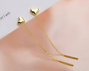 ピアス アメリカンピアス レディース アクセサリー 女性用 チェーン ハート ゴールドカラー シルバーカラー 揺れる ゆらゆら 可愛い おしゃれ 記念日 誕生日 プレゼント 贈り物 ギフト ファッション小物 金色 銀色