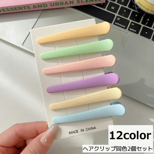 ヘアクリップ 同色2個セット 髪留め レディース ヘアアクセサリー ヘアピン 商品画像