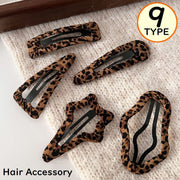 ヘアピン パッチン留め レディース ヘアクリップ ヘアアクセサリー 髪飾り 前髪留め フレーム 豹柄 ヒョウ柄 おしゃれ 可愛い