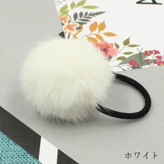 ヘアゴム 髪ゴム レディース 女性 キッズ 女の子 ヘアアクセサリー ファッション雑貨 ポンポン ボンボン 飾り付き フェイクファー カラフル ピンク ホワイト ブラック 可愛い キュート ガーリー ポップ カジュアル