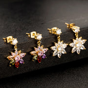 ピアス 両耳用 スタッドピアス アクセサリー レディース 女性 婦人 ラインストーン 揺れる 花 フラワー おしゃれ かわいい ギフト プレゼント 贈り物