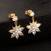 ピアス 両耳用 スタッドピアス アクセサリー レディース 女性 婦人 ラインストーン 揺れる 花 フラワー おしゃれ かわいい ギフト プレゼント 贈り物