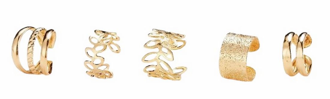 5点セット イヤーカフ レディース アクセサリー イヤークリップ イヤカフ イヤリング アクセサリー 5個セット 雑貨 小物 ノンホールピアス 重ね付け プレゼント ギフト おしゃれ かわいい
