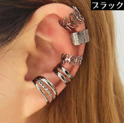 5点セット イヤーカフ レディース アクセサリー イヤークリップ イヤカフ イヤリング アクセサリー 5個セット 雑貨 小物 ノンホールピアス 重ね付け プレゼント ギフト おしゃれ かわいい