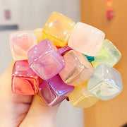 ヘアゴム 髪留め 10個セット キッズ 子供 子ども 女の子 女児 ヘアアクセサリー 髪ゴム ヘアアレンジ まとめ髪 かわいい オーロラカラー ハート ウサギ 星 カラフル