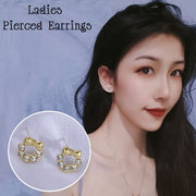 スタッドピアス キャッチピアス レディース アクセサリー 耳飾り ラインストーン 円形 リボン 輪っか ドーナツ型 小さい 女性用 婦人用 服飾小物 可愛い おしゃれ 記念日 誕生日 プレゼント 贈り物 ギフト 外出 お出掛け 普段使い デイリー