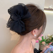バンスクリップ ヘアクリップ ヘアアクセサリー レディース リボン ヘアアレンジ 髪飾り 髪留め かわいい おしゃれ 上品 綺麗 フェミニン 簡単 ファッション小物 女性用 婦人用