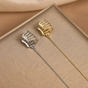 イヤーカフ アメリカンピアス チェーンピアス 単品 片耳用 レディース 女性 アクセサリー ロング 揺れる かわいい おしゃれ 一体型 ゴールドカラー シルバーカラー