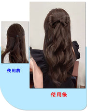 ヘアクリップ リボンウィッグ ウィッグクリップ レディース 女性 ヘアアクセサリー ヘアアレンジ くちばしクリップ 髪の毛 ピン留め つけ毛 飾毛