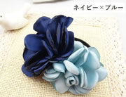 ヘアゴム 髪ゴム 単品 1本売り ヘアアクセサリー キッズ 女の子 レディース フラワー お花  華やか 上品 かわいい 大人可愛い ファッション雑貨 髪留め ヘアアレンジ まとめ髪 髪飾り ブルー 青 レッド 赤 オレンジ ピンク グリーン 緑 イエロー パープル 紫 カラフル 高見え 和装 洋装 おめかし