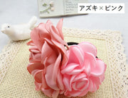 ヘアゴム 髪ゴム 単品 1本売り ヘアアクセサリー キッズ 女の子 レディース フラワー お花  華やか 上品 かわいい 大人可愛い ファッション雑貨 髪留め ヘアアレンジ まとめ髪 髪飾り ブルー 青 レッド 赤 オレンジ ピンク グリーン 緑 イエロー パープル 紫 カラフル 高見え 和装 洋装 おめかし