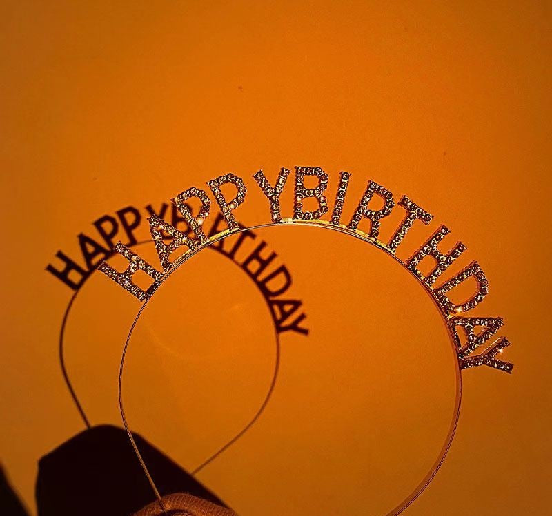 カチューシャ レディース ヘアアクセサリー 髪飾り ラインストーン happy 商品画像4