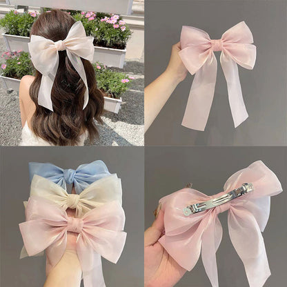 バレッタ リボン ヘアアクセサリー 大振り 大きめ 大きい 商品画像5