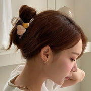 バンスクリップ ヘアクリップ 髪留め レディース 女性 ヘアアクセサリー ファッション雑貨 ハート 飾り付き 半透明 クリア ホワイト グリーン ピンク 可愛い キュート シンプル カジュアル ポップ ガーリー フェミニン おしゃれ