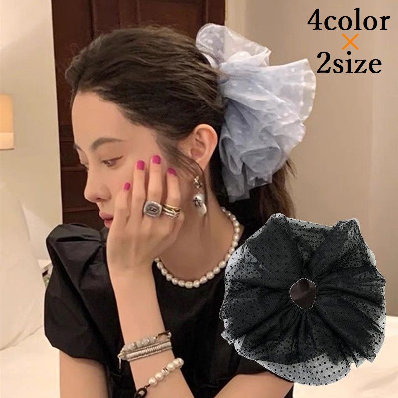 シュシュ レディース ヘアアクセサリー 可愛い 上品 大きめ チュールレース ドット 花 ヘアゴム 髪ゴム 髪飾り ヘアアレンジ まとめ髪 髪留め フラワーモチーフ 水玉 かわいい おしゃれ きれいめ エレガント フェミニン 普段使い お出かけ お呼ばれ 女性 婦人 女の子 大人 彼女 妻 友達 プレゼント 贈り物 ギフト 誕生日 母の日 敬老の日 クリスマス ホワイトデー
