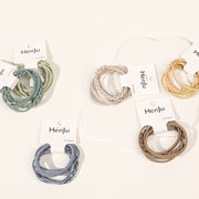 ヘアゴム 4本セット 髪ゴム ヘアアクセサリー レディース まとめ髪 ヘアアレンジ ツイスト 無地 束ね髪 髪留め おしゃれ くすみカラー ヘアタイ