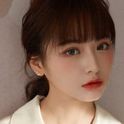ピアス 両耳用 スタッドピアス アクセサリー レディース 女性 ラインストーン 華奢 サクランボ チェリー おしゃれ かわいい ファッション雑貨 ギフト プレゼント 贈り物