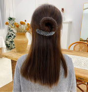 ヘアアクセサリー お団子メーカー シニヨンメーカー 挟んで巻くだけ レディース 女性 ファッション小物 ビーズ 飾り付き まとめ髪 ヘアアレンジ 髪飾り 簡単 かわいい おしゃれ