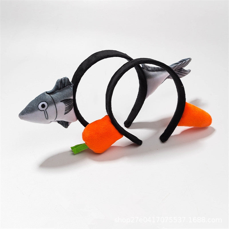カチューシャ 仮装 ヘアバンド サカナ 魚 ニンジン 商品画像3