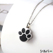 遺骨カプセル 遺骨ペンダント メモリアルジュエリー ステンレス 手元供養 形見 ペット仏具 犬 猫 アクセサリー 肉球型 漏斗付き