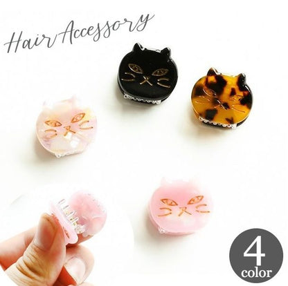 ヘアクリップ ミニバンスクリップ ヘアアクセサリー レディース 猫 ネコ 商品画像