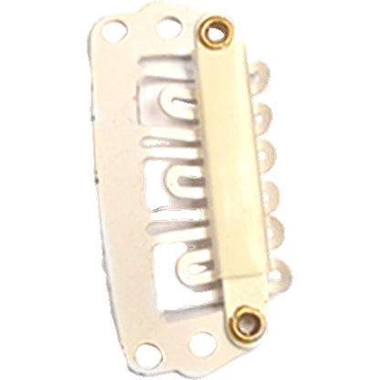 ウィッグクリップ 10個セット 固定クリップ 留め具 ワンタッチピン パッチン留め 2.8cm×オフホワイト バリエーション画像