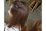 ヘアピン 同色2本セット レディース ヘアアクセサリー 髪留め ピン留め レディース 女性 子供 女の子 かわいい シンプル 天然石風 丸い ヘアアレンジ アクセント デイリー パーティー まとめ髪 贈り物 プレゼント 婦人用