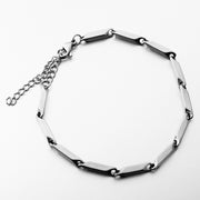 ブレスレット レディース メンズ 腕輪 アクセサリー チェーン 細め ヒップホップ ストリート B系 シンプル シルバーカラー