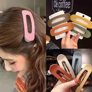 ヘアクリップ くちばしクリップ レディース ヘアアクセサリー おおきめ 髪留め サイドバンスクリップ 前髪ピン 洗顔 メイク ヘアピン ヘアアレンジ まとめ髪 無地 ヘアアクセント