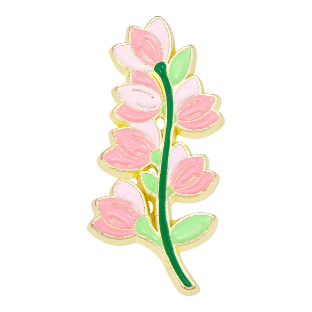 ブローチ タックピン ペンズ ラペルピン レディース 女性用 アクセサリー 花 フラワー ワンポイント かわいい 上品 フェミニン 洋服 バッグ 鞄 カバン ゴールドカラー ギフト プレゼント 贈り物