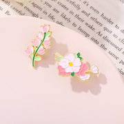 ブローチ タックピン ペンズ ラペルピン レディース 女性用 アクセサリー 花 フラワー ワンポイント かわいい 上品 フェミニン 洋服 バッグ 鞄 カバン ゴールドカラー ギフト プレゼント 贈り物