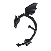 イヤークリップ イヤーカフ レディース アクセサリー ドラゴン 竜 おしゃれ かっこいい カジュアル 黒 シルバーカラー ブロンズカラー ギフト 贈り物