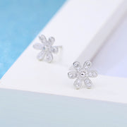 スタッドピアス レディース アクセサリー ラインストーン フラワー 花 モチーフ 上品 おしゃれ かわいい プレゼント ギフト
