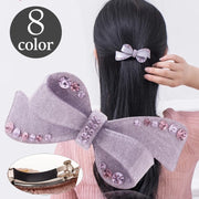 バレッタ ヘアアクセサリー レディース 髪留め 髪飾り ポニーテール ハーフアップ まとめ髪 ヘアアレンジ リボン かわいい キラキラ エレガント