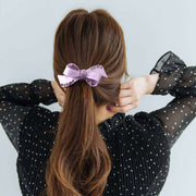 バレッタ ヘアアクセサリー レディース 髪留め 髪飾り ポニーテール ハーフアップ まとめ髪 ヘアアレンジ リボン かわいい キラキラ エレガント