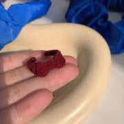 オープンリング 指輪 レディース アクセサリー ファッションリング ベロア調 リボン 可愛い おしゃれ 女性用 婦人用 普段使い プレゼント 贈り物 ギフト 誕生日 記念日