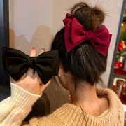 シュシュ リボン 大きめ 大きい ビッグ ヘアゴム 髪ゴム ヘアアクセサリー レディース 女性 髪留め 髪飾り ヘアアレンジ まとめ髪 存在感 シンプル かわいい おしゃれ ファッション小物 ブラック 黒 春 夏 秋 冬 ガーリー