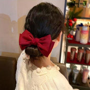 シュシュ リボン 大きめ 大きい ビッグ ヘアゴム 髪ゴム ヘアアクセサリー レディース 女性 髪留め 髪飾り ヘアアレンジ まとめ髪 存在感 シンプル かわいい おしゃれ ファッション小物 ブラック 黒 春 夏 秋 冬 ガーリー