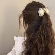 ヘアクリップ バンスクリップ レディース ヘアアクセサリー 髪留め 髪飾り まとめ髪 ヘアアレンジ 挟む 簡単 バラ レース フラワー 華やか おしゃれ 可愛い 女性 婦人 お出掛け