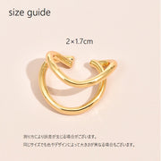イヤーカフ 単品 片耳用 レディース 女性 婦人 耳飾り アクセサリー イヤーカフス ウェアリング 2連風 シンプル おしゃれ かわいい ギフト プレゼント 贈り物 金色