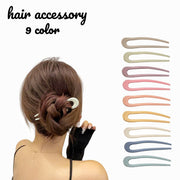 かんざし 簪 U字型 ヘアコーム レディース ヘアアクセサリー 髪飾り ヘアアレンジ まとめ髪 挿すだけ 簡単 くすみカラー つや消し ミルク グレー イエロー ピンク オレンジ アズキ ブルー ネイビー グリーン シンプル 夜会巻き ロングヘア セミロング 女性 婦人 誕生日 母の日 プレゼント 贈り物