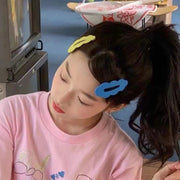 ヘアピン シングルピン パッチン留め レディース 女性 キッズ 子供 こども 女の子 ヘアアクセサリー 髪留め 髪飾り ウェーブ 雲 まとめ髪 無地 単色 シンプル かわいい おしゃれ 前髪