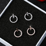 ピアス スタッドピアス 両耳用 アクセサリー レディース 女性 婦人 サークル ラウンド ラインストーン かわいい おしゃれ ギフト プレゼント 贈り物 ファッション雑貨