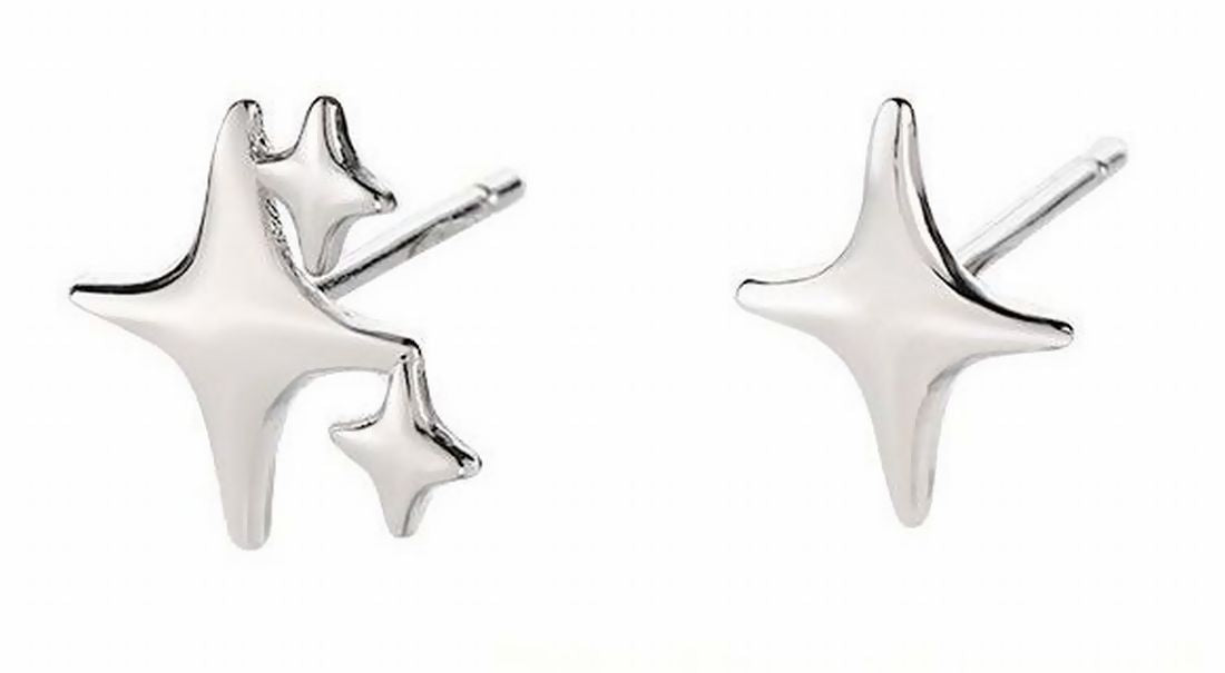 スタッドピアス アシンメトリー レディース アクセサリー 小ぶり 小さめ シルバー バリエーション画像