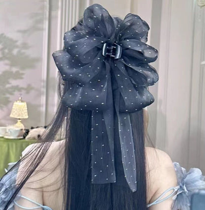 ヘアクリップ ヘアゴム 単品 ヘアアクセサリー レディース リボン付 商品画像4