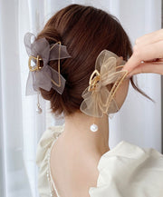 ヘアクリップ バンスクリップ レディース ヘアアクセサリー 髪留め 髪飾り まとめ髪 ヘアアレンジ リボン レース フェイクパール 揺れる 可愛い おしゃれ 女性 婦人 簡単 ロングヘア セミロング 外出 お出掛け
