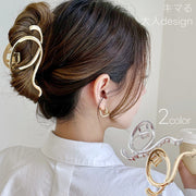 ヘアクリップ バンスクリップ ヘアアクセサリー レディース 女性 髪飾り 髪留め まとめ髪 ヘアアレンジ クロス ラウンド シンプル シルバーカラー ゴールドカラー 上品 きれいめ お洒落 大人可愛い 婦人