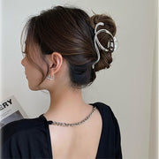 ヘアクリップ バンスクリップ ヘアアクセサリー レディース 女性 髪飾り 髪留め まとめ髪 ヘアアレンジ クロス ラウンド シンプル シルバーカラー ゴールドカラー 上品 きれいめ お洒落 大人可愛い 婦人