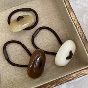 ヘアゴム 2個セット リングゴム レディース ヘアアクセサリー 髪飾り 髪留め マーブル柄 マーブル調 ヘアアレンジ まとめ髪 上品